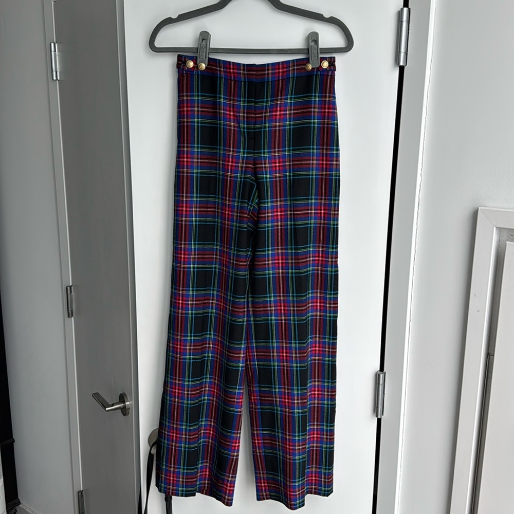 J. Crew Multicolor Plaid Trousers